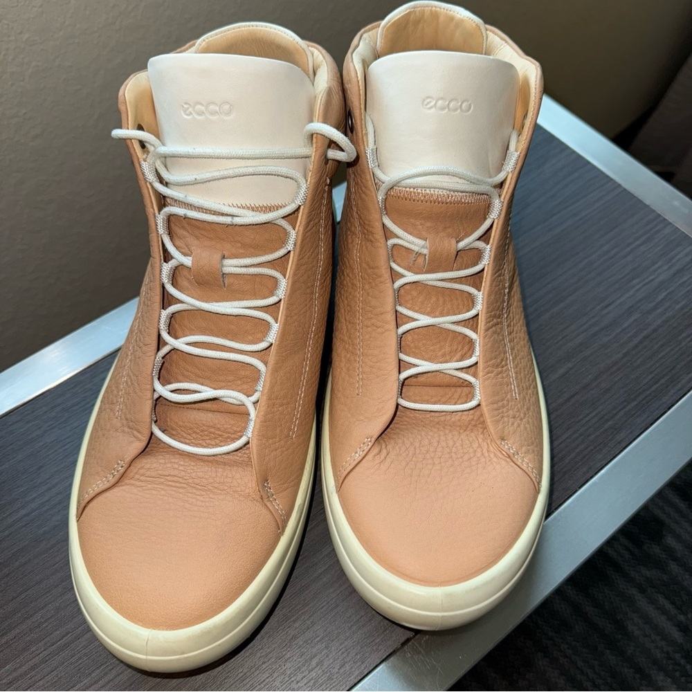 Ecco Women's Sneakers in Tan and White - Picture 3 of 15